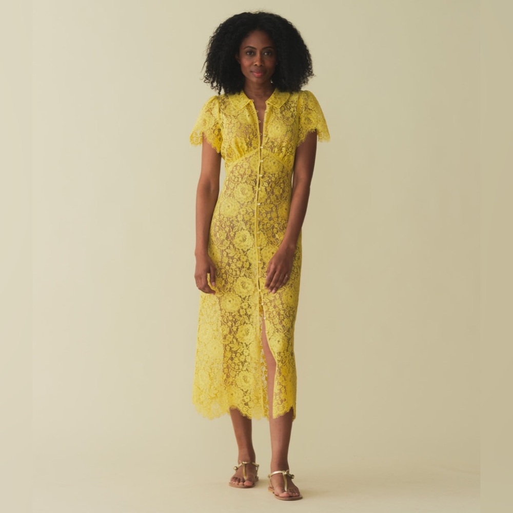 DOEN SOHANA DRESS IN DAFFODIL YELLOW, brand new, never worn, no flaws.